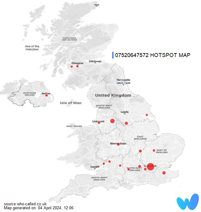 07520647572: In-Depth Regional Activity Analysis | Who Called Me?